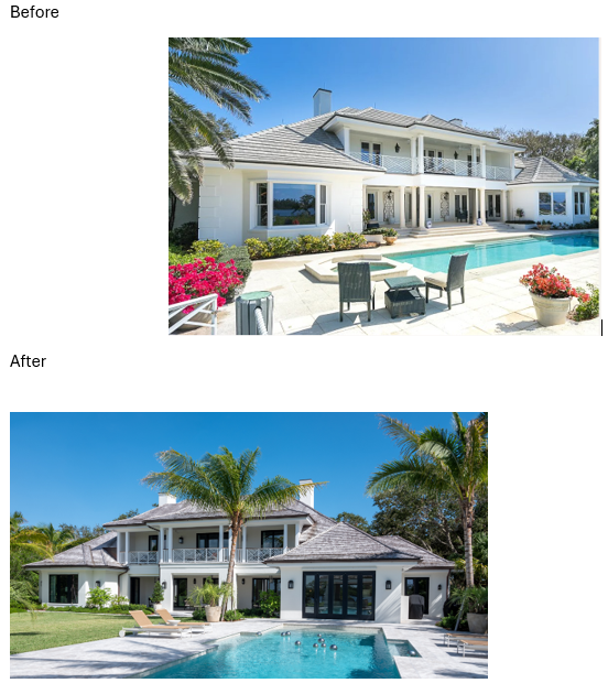 Rhodes Back of the House Before and After