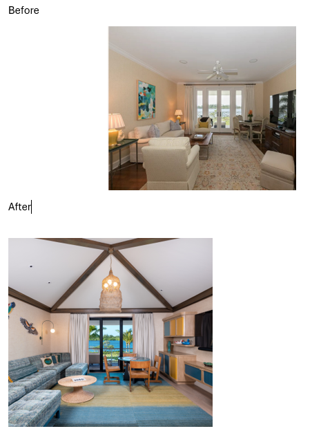 Rhodes Game Room Before and After